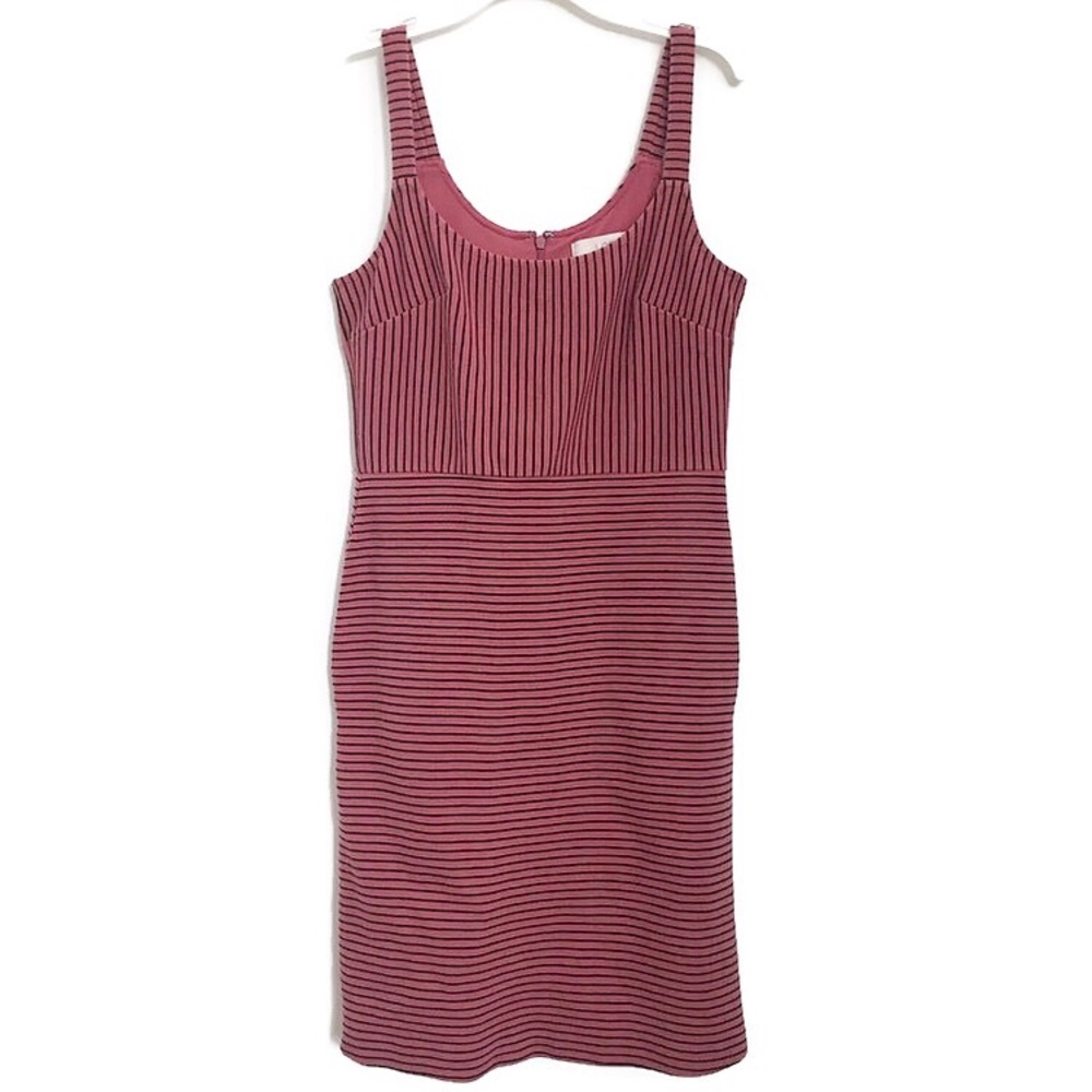 LOFT Straight Fit Body Con Striped Dress Sz 00